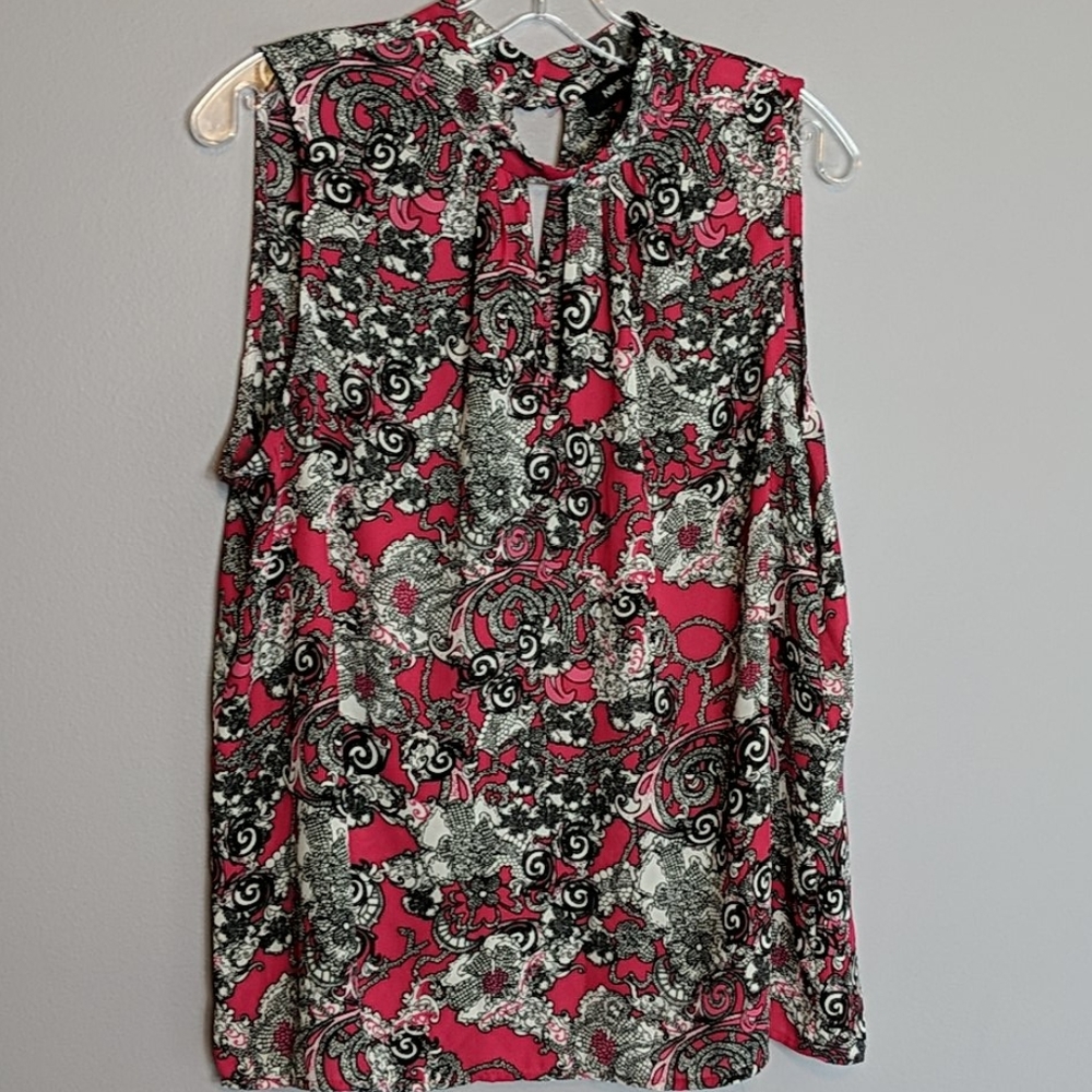 Nine West Paisley Sleeveless Top